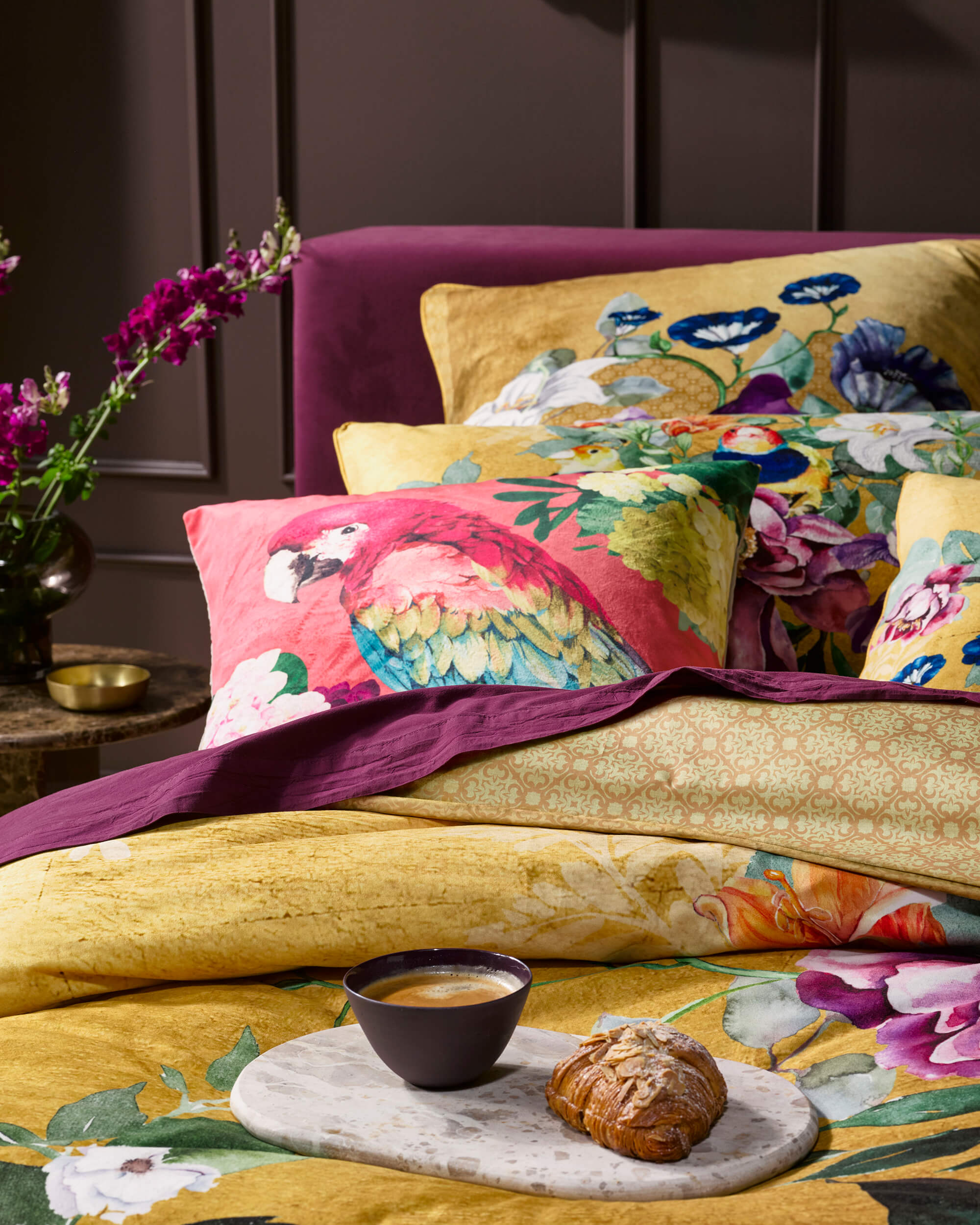 Gold Leaf Quilt Cover Set