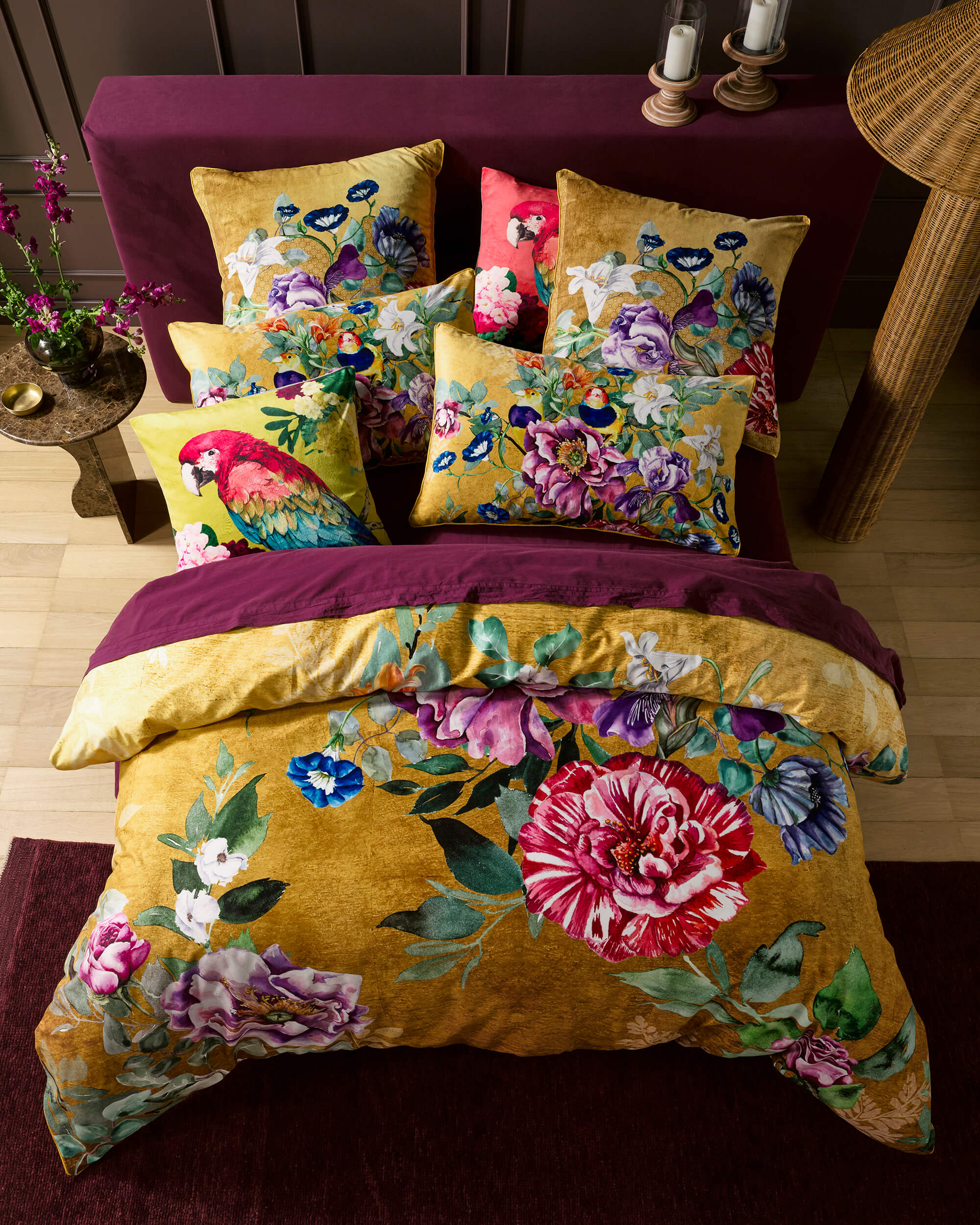 Gold Leaf Quilt Cover Set