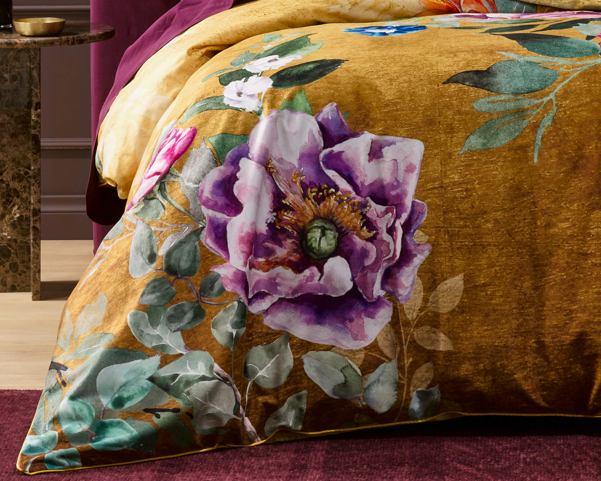 Gold Leaf Quilt Cover Set