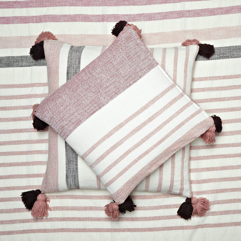 Brighton Hand Woven Striped Square Cushion Cover