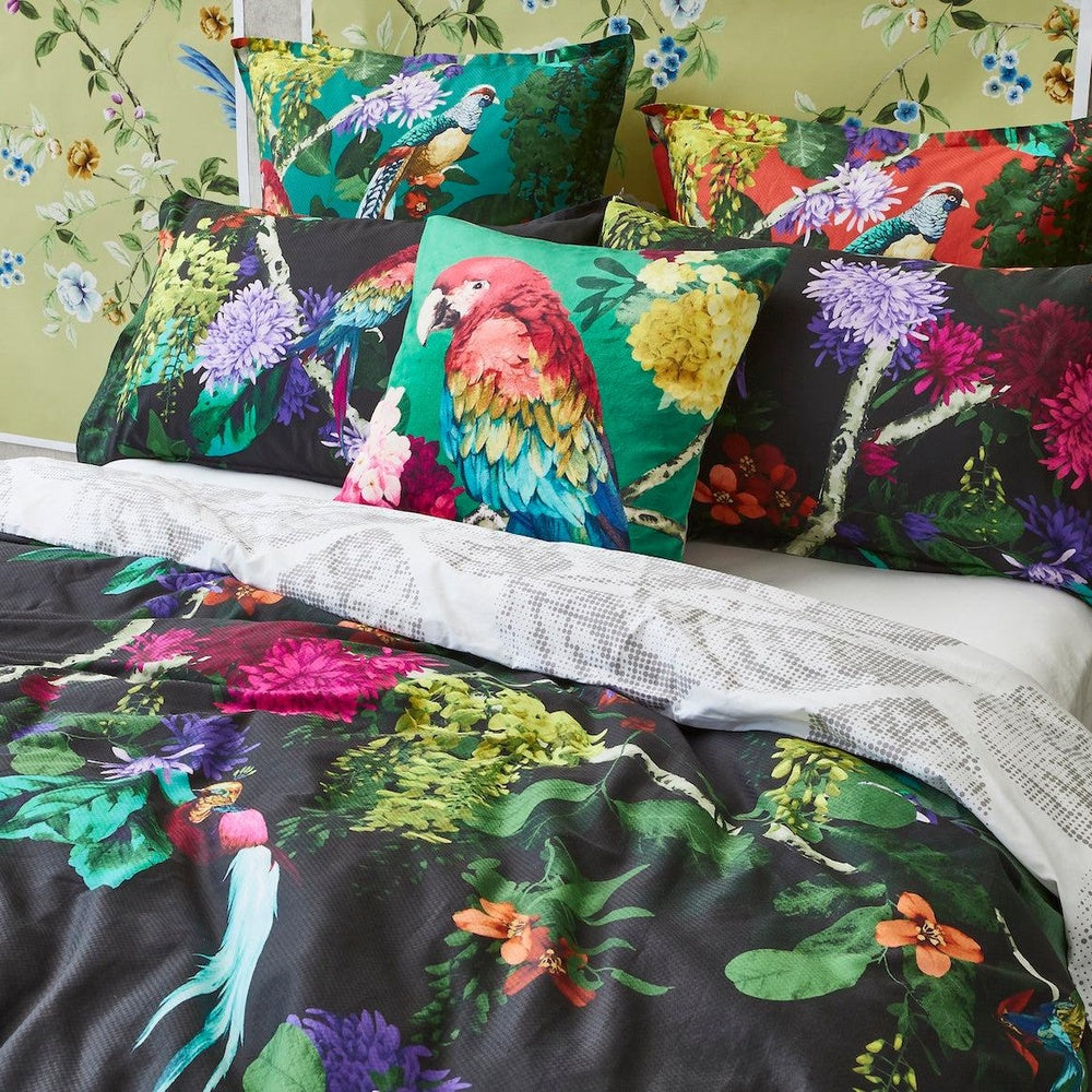 Chintz Black Quilt Cover Set