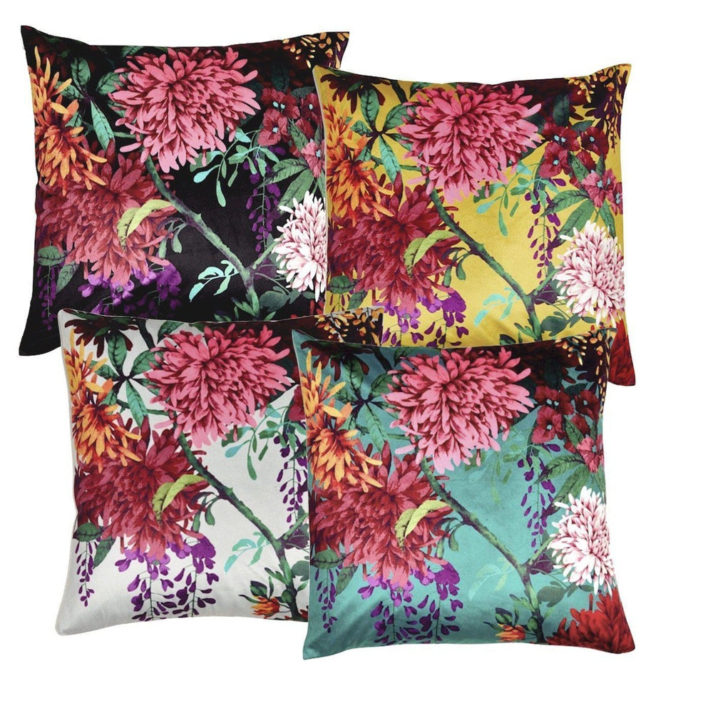 Chintz Garden Square 50x50cm Velvet Cushion Cover