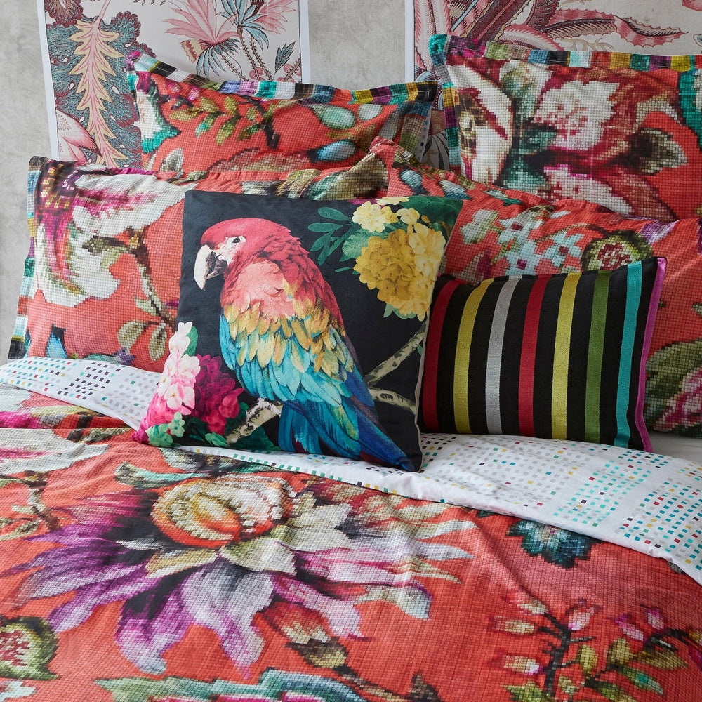 Jacobean Coral Quilt Cover Set