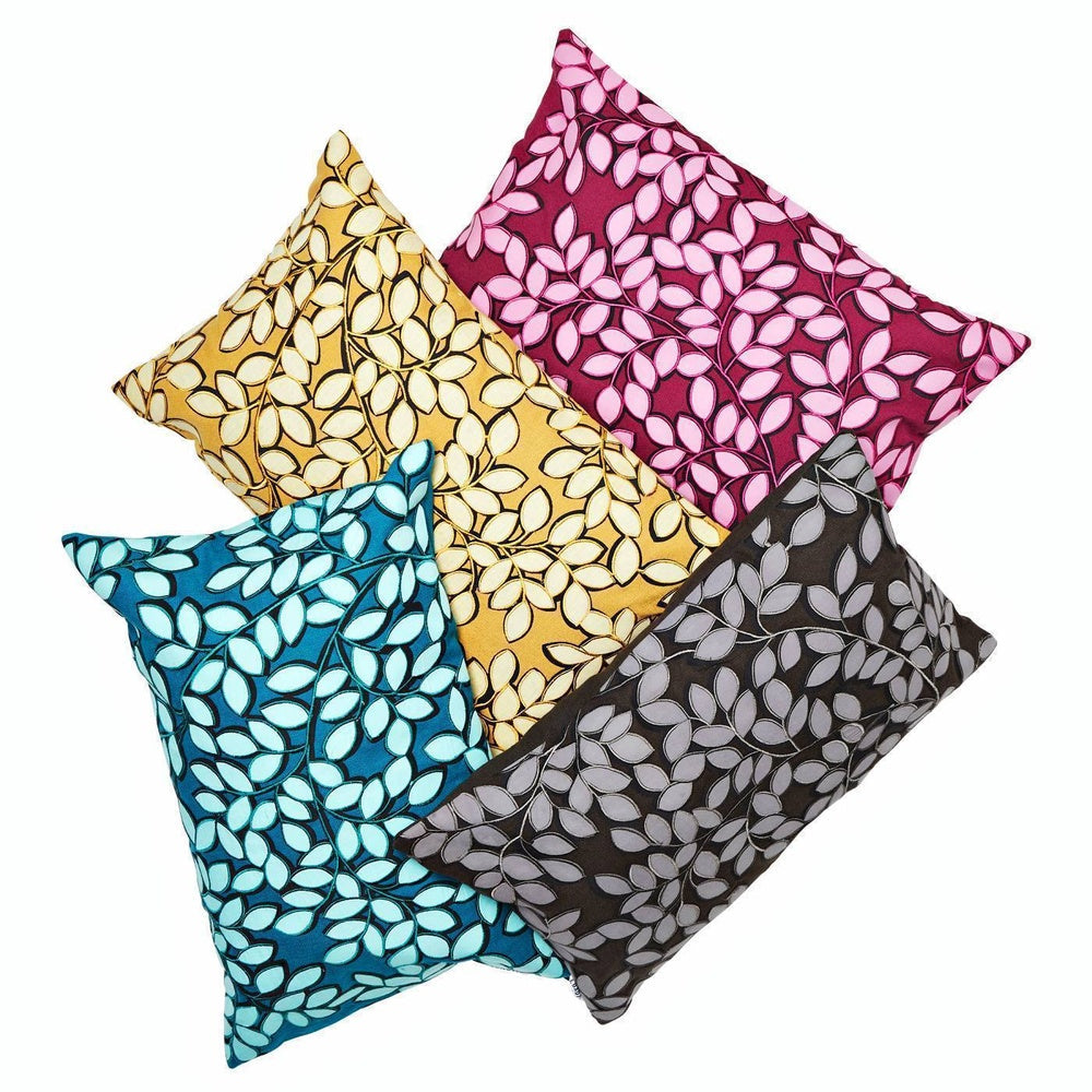 Joyce Leaf Rectangle 55x35 Embroidered Cushion Cover