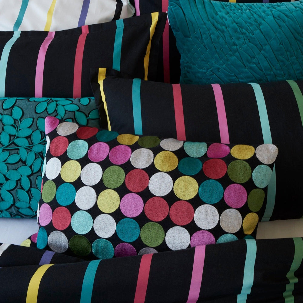 Pencil Stripes Black Quilt Cover Set