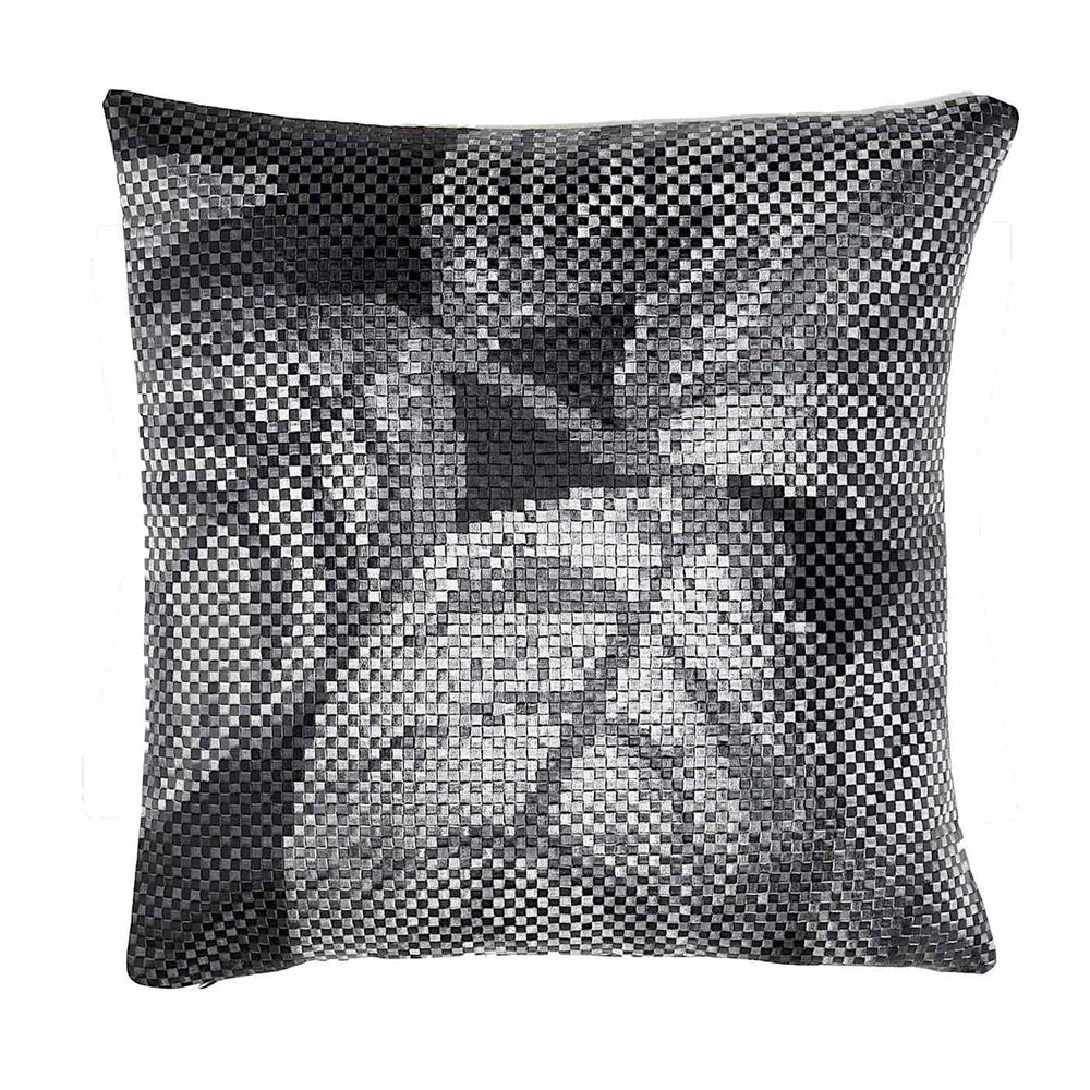 Shadow Leaf Square 50x50cm Embroidered Cushion Cover