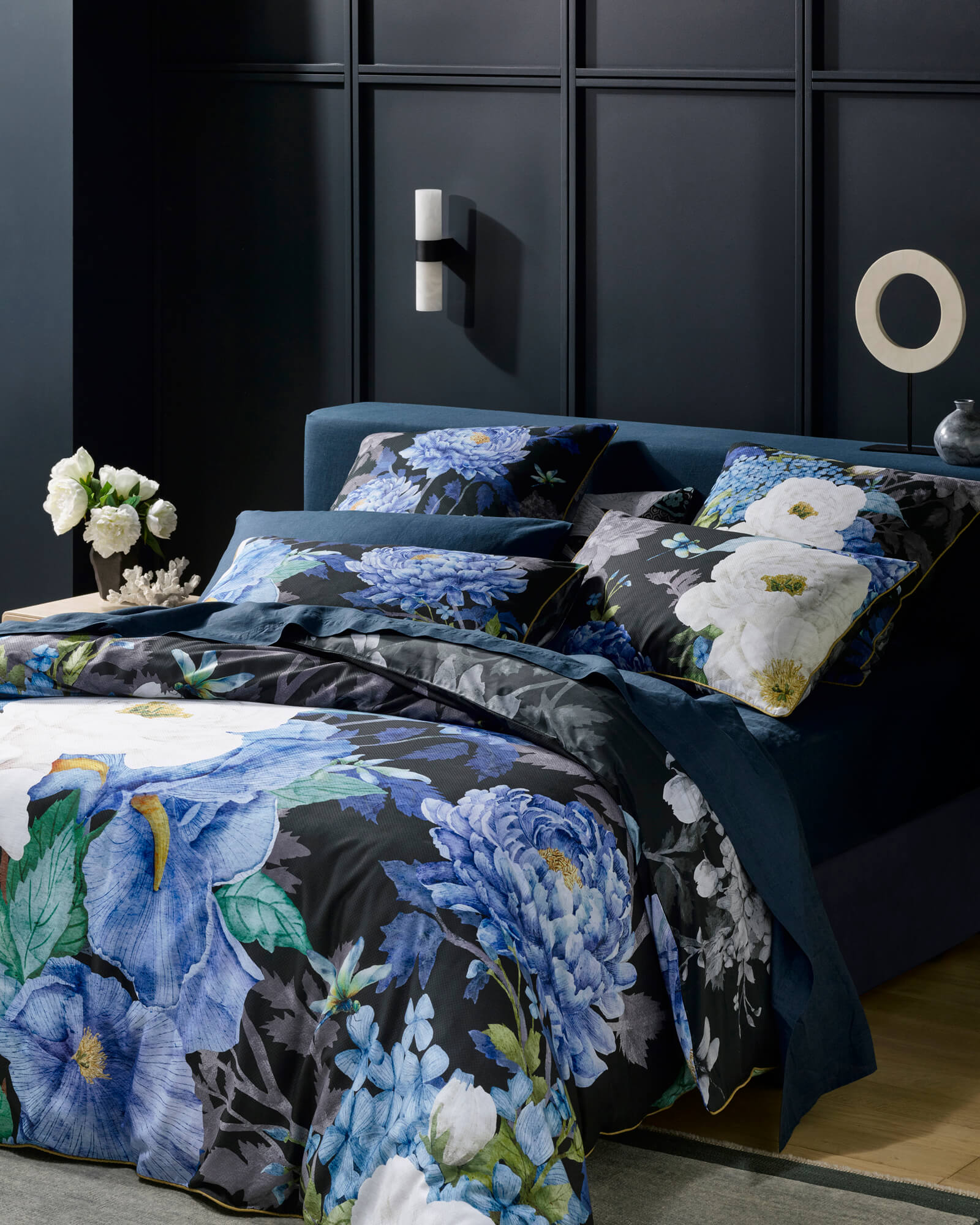Marceline Black Quilt Cover Set