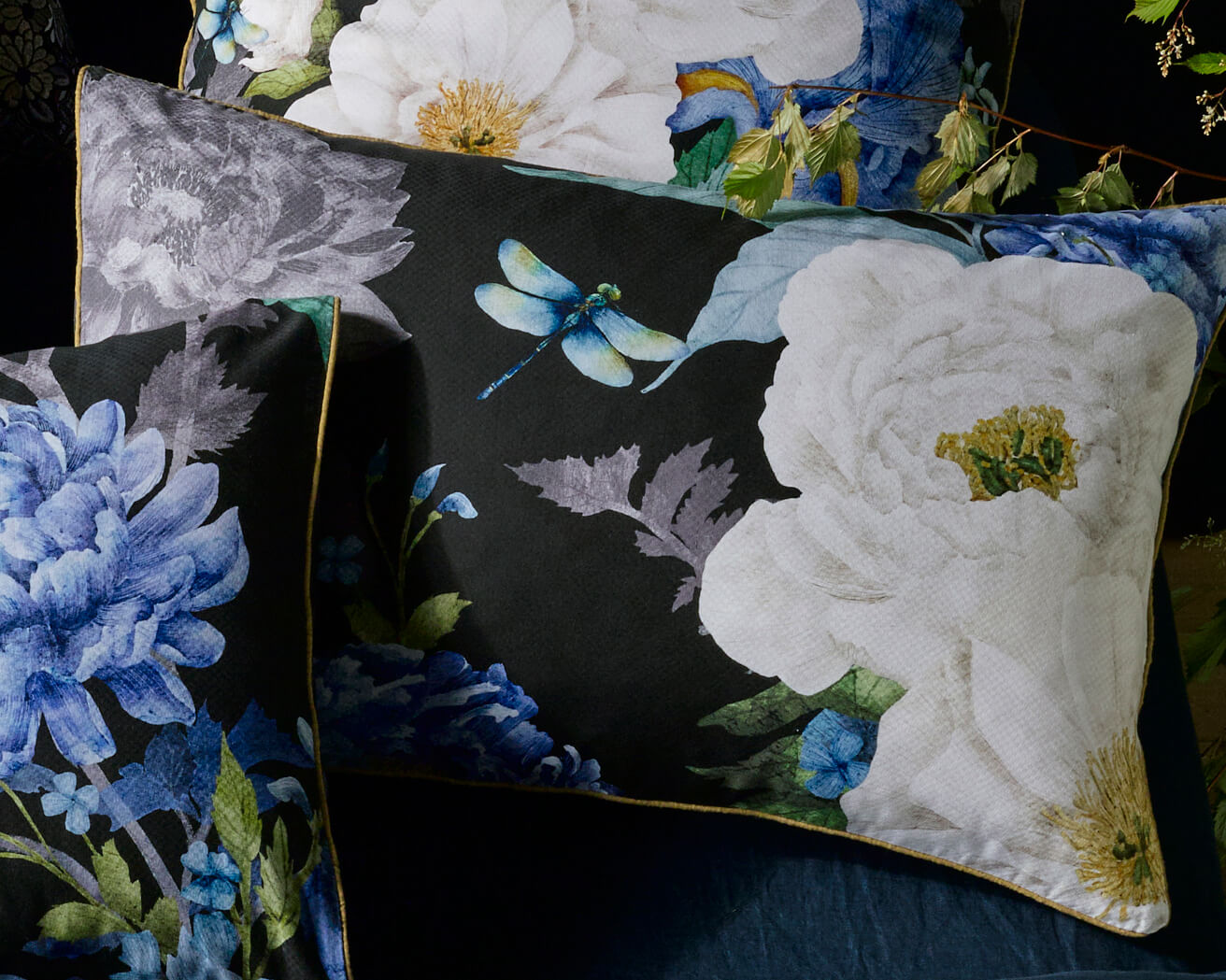 Marceline Black Quilt Cover Set