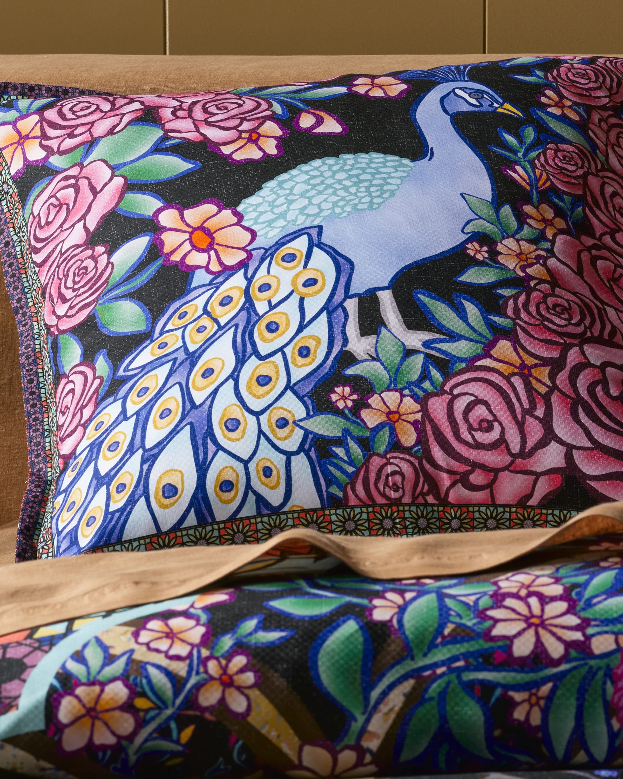 Aria Black European Pillowcase