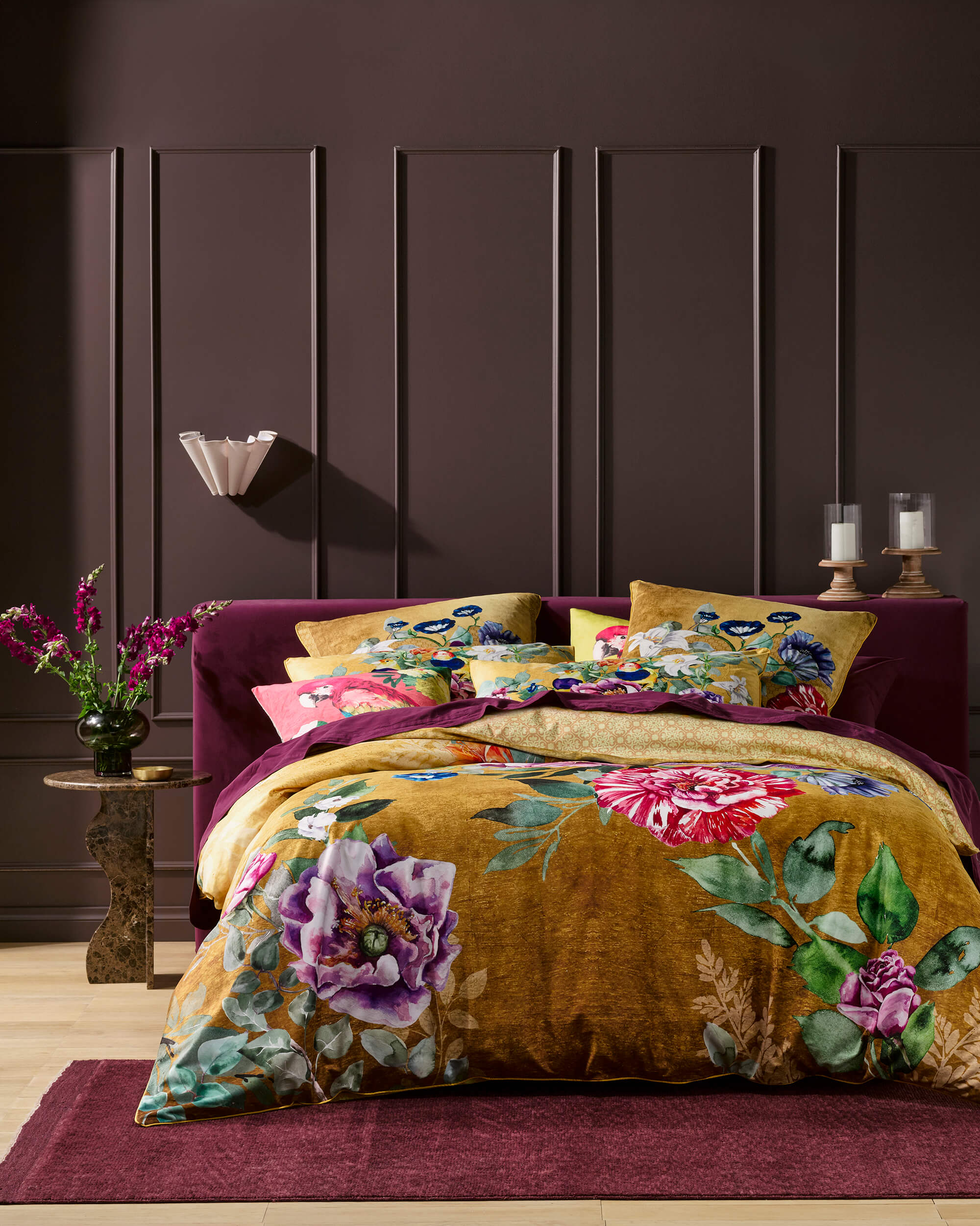 Gold Leaf Quilt Cover Set