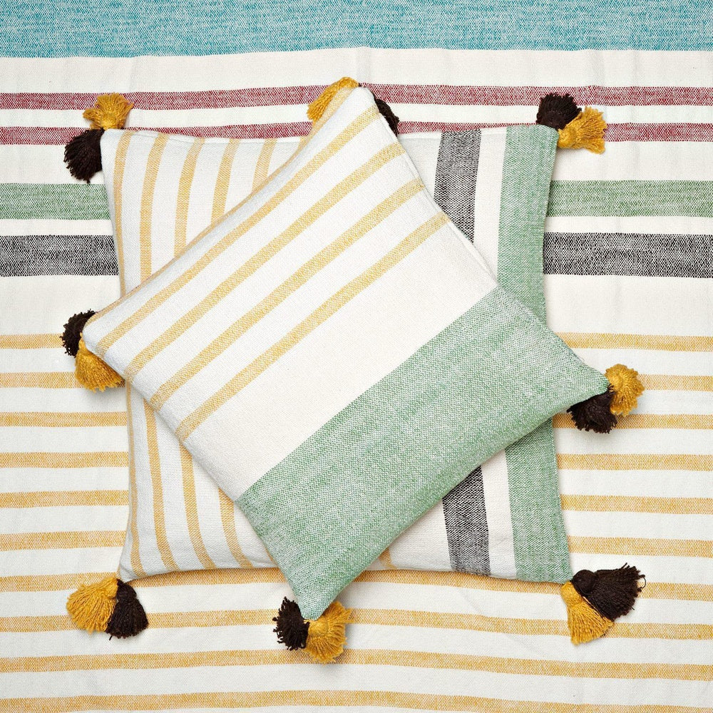 Brighton Hand Woven Striped Square 50x50cm Cushion Cover