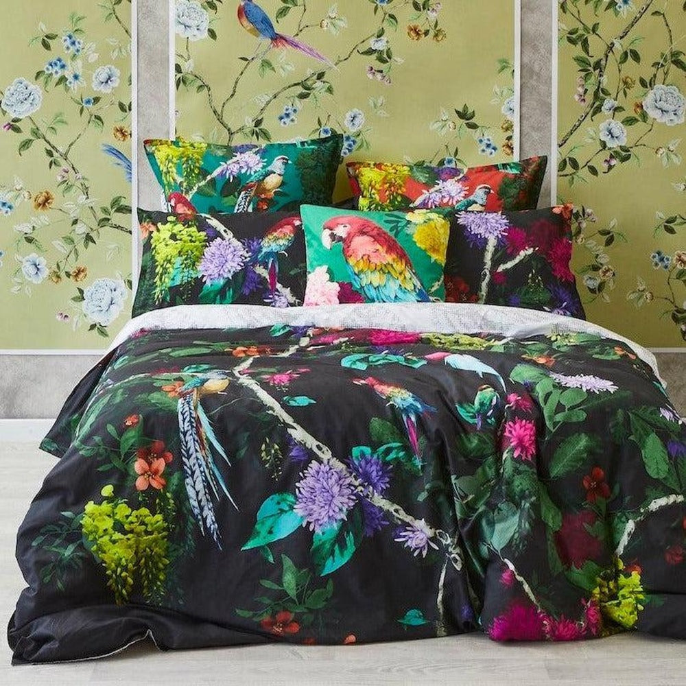 Chintz Black Quilt Cover Set