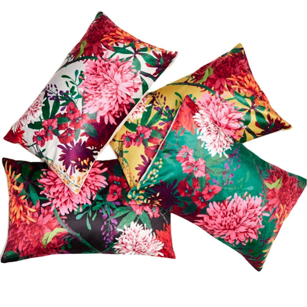 Chintz Garden Rectangle 55x35cm Velvet Cushion Cover