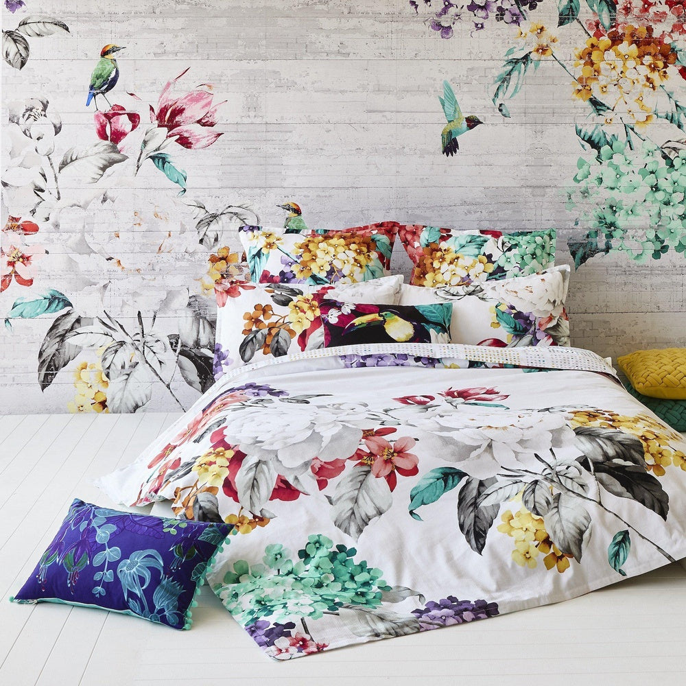 Eden White Quilt Cover Set