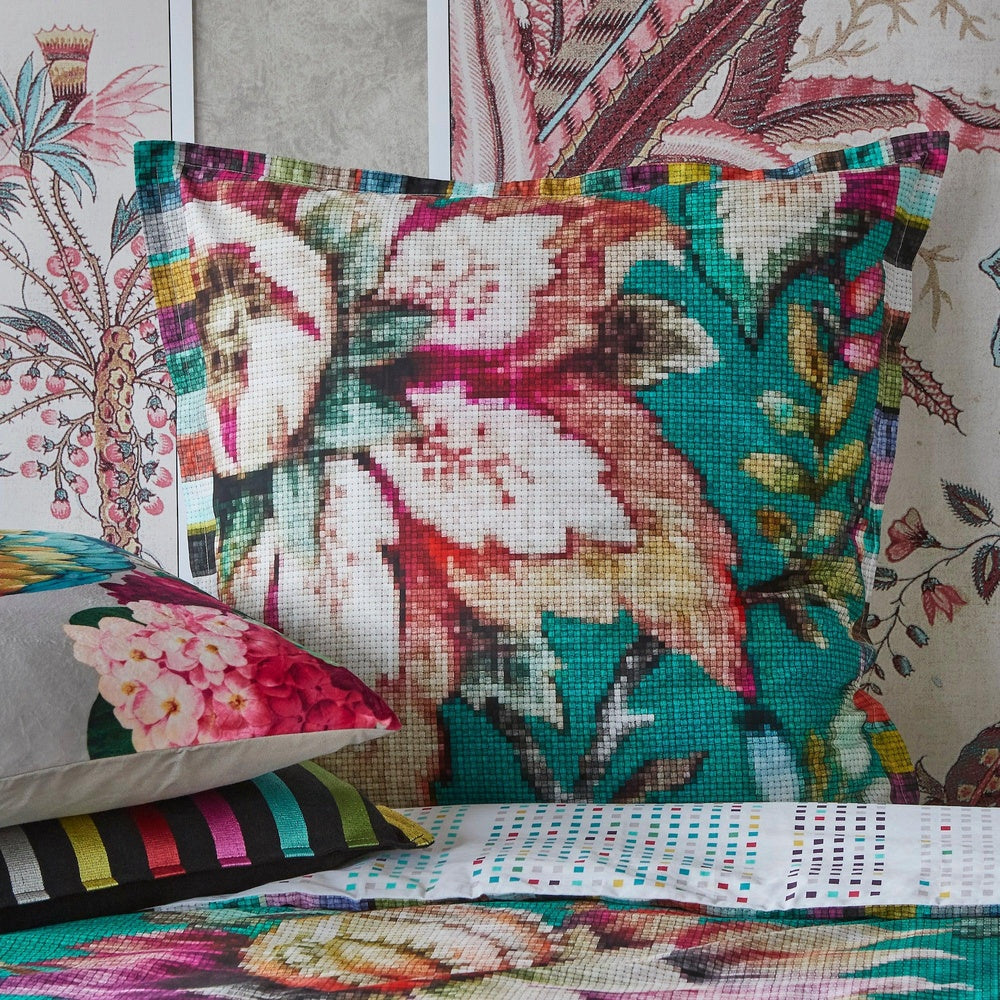 Jacobean Teal European Pillowcase