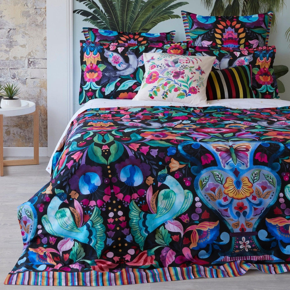 Mallorca Black Quilt Cover Set