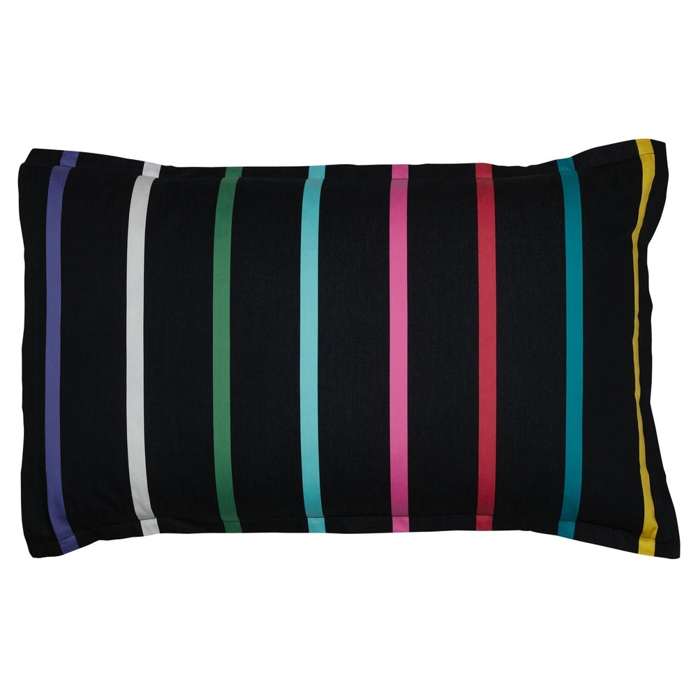 Pencil Stripes Black Quilt Cover Set