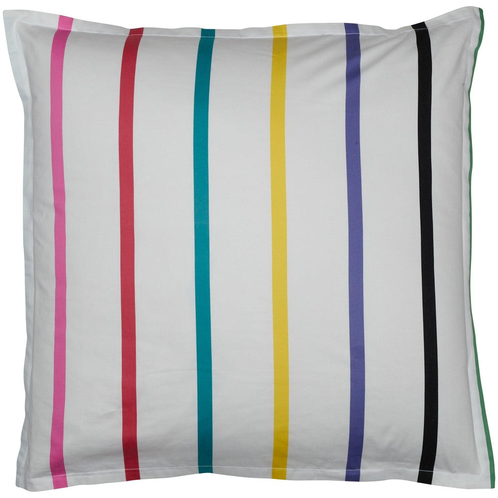 Pencil Stripes White European Pillowcase
