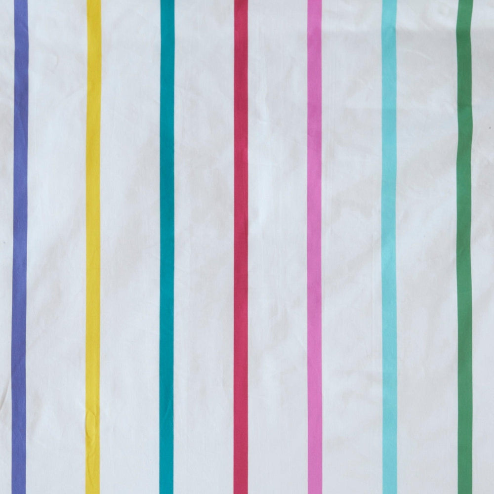 Pencil Stripes White Quilt Cover Set