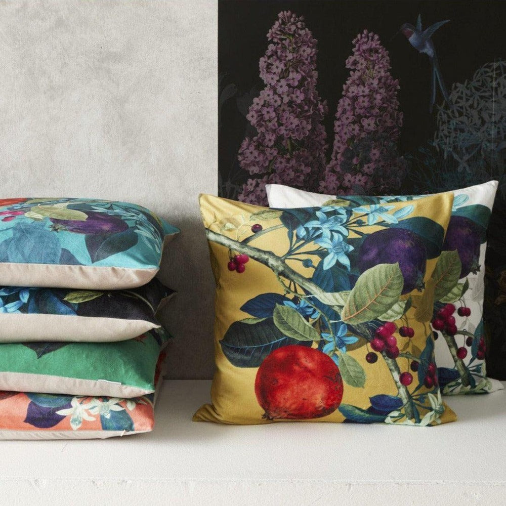 Pomegranate Square 50x50cm Velvet Cushion Cover