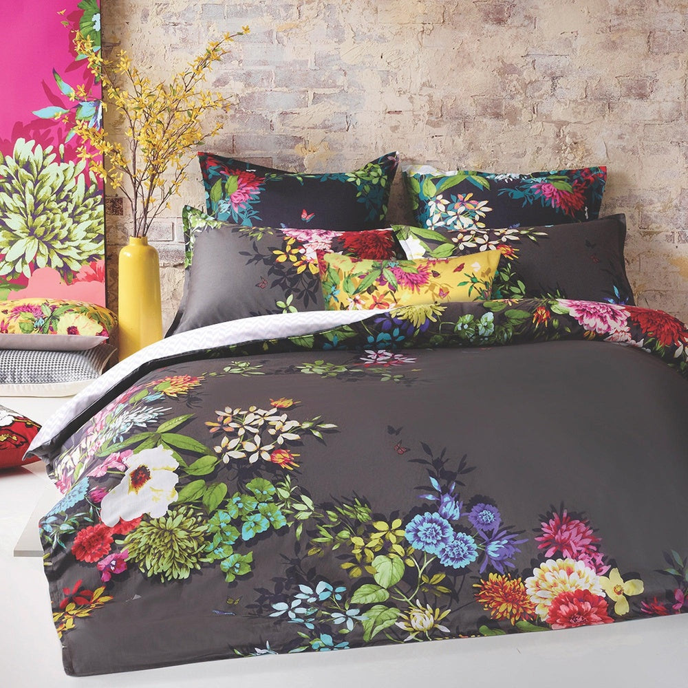 Tropicana Charcoal European Pillowcase