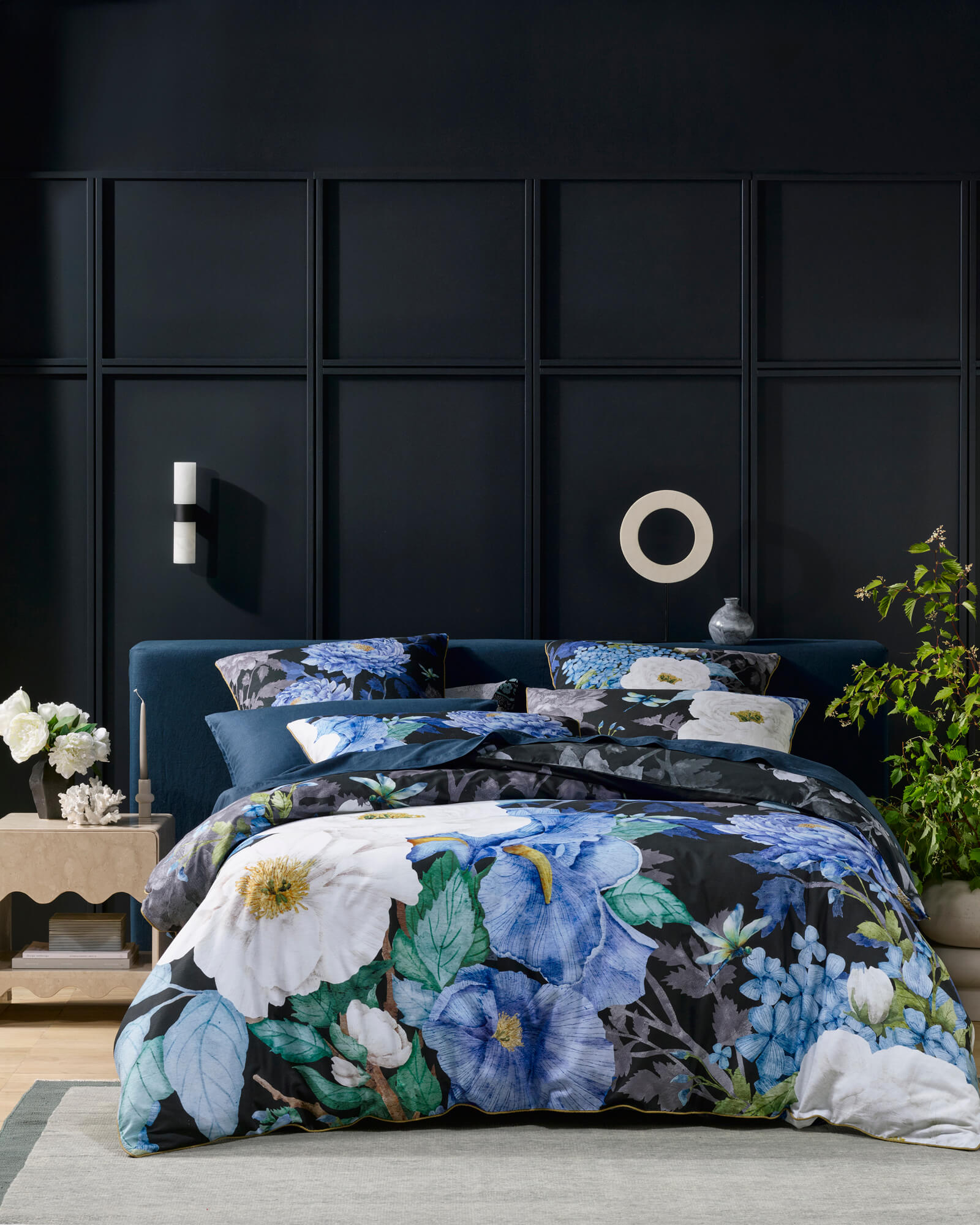 Marceline Black Quilt Cover Set