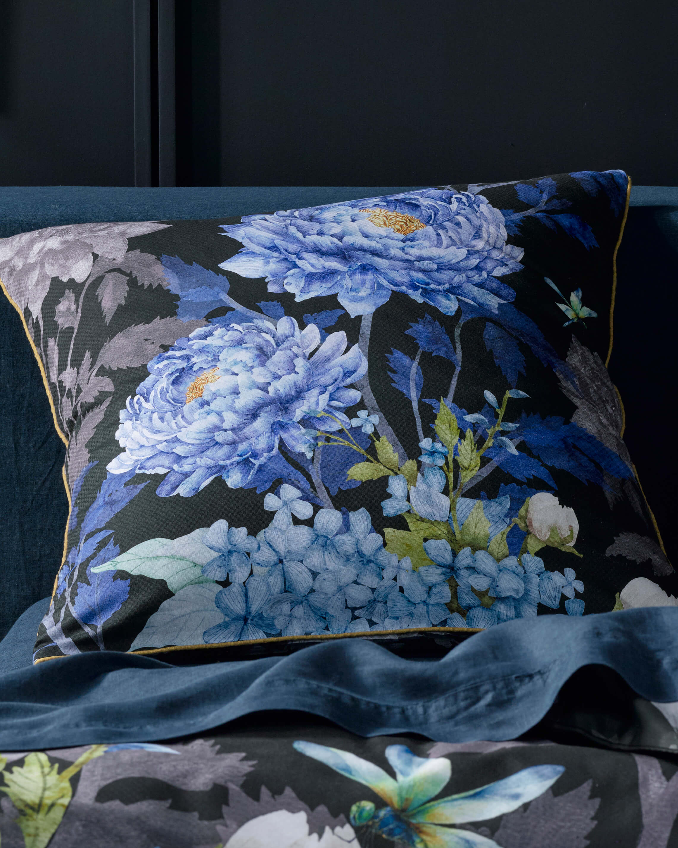 Marceline Black European Pillowcase