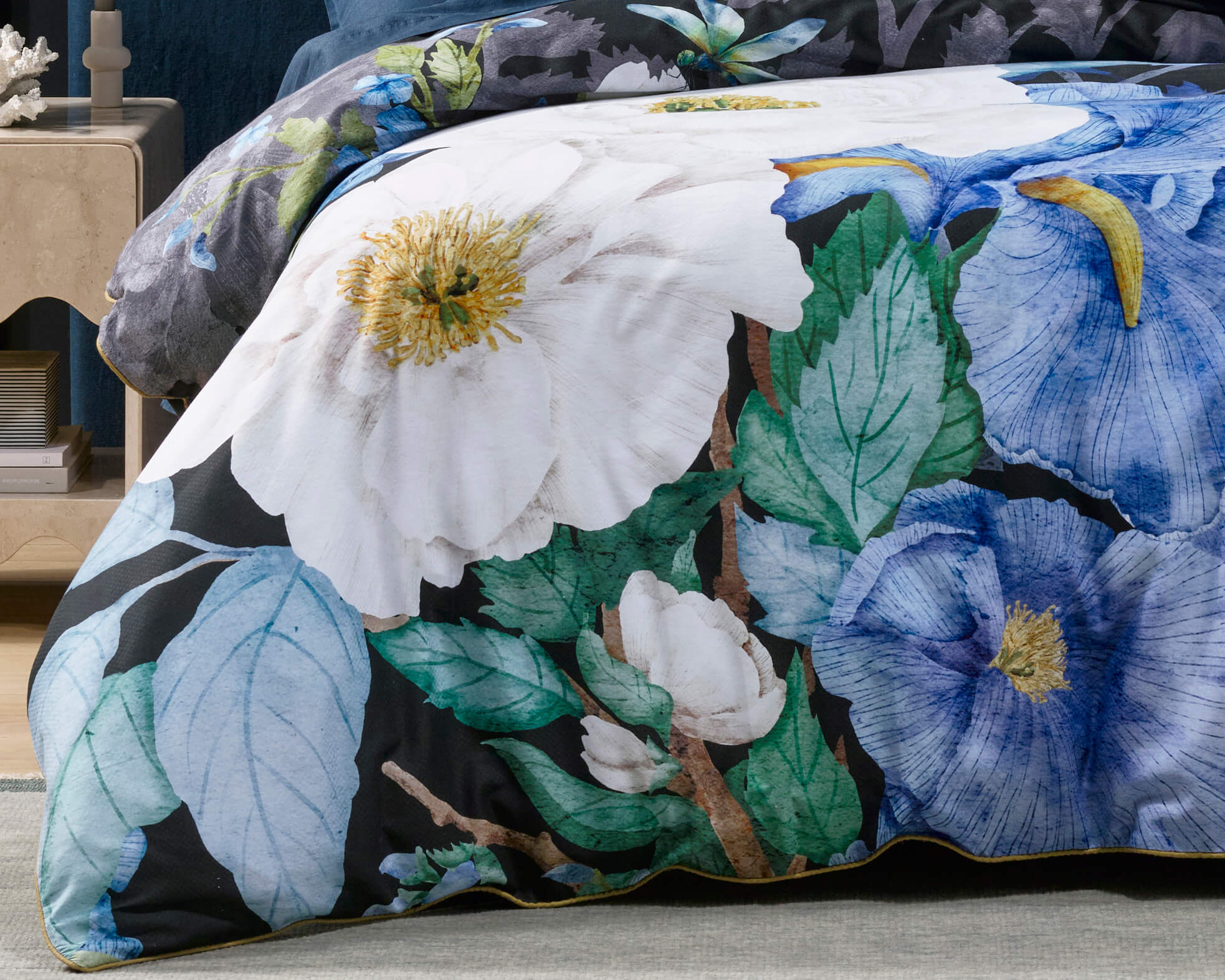 Marceline Black Quilt Cover Set