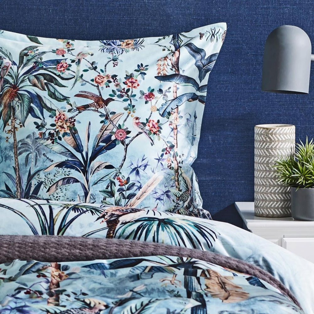 Paradise Blue European Pillowcase